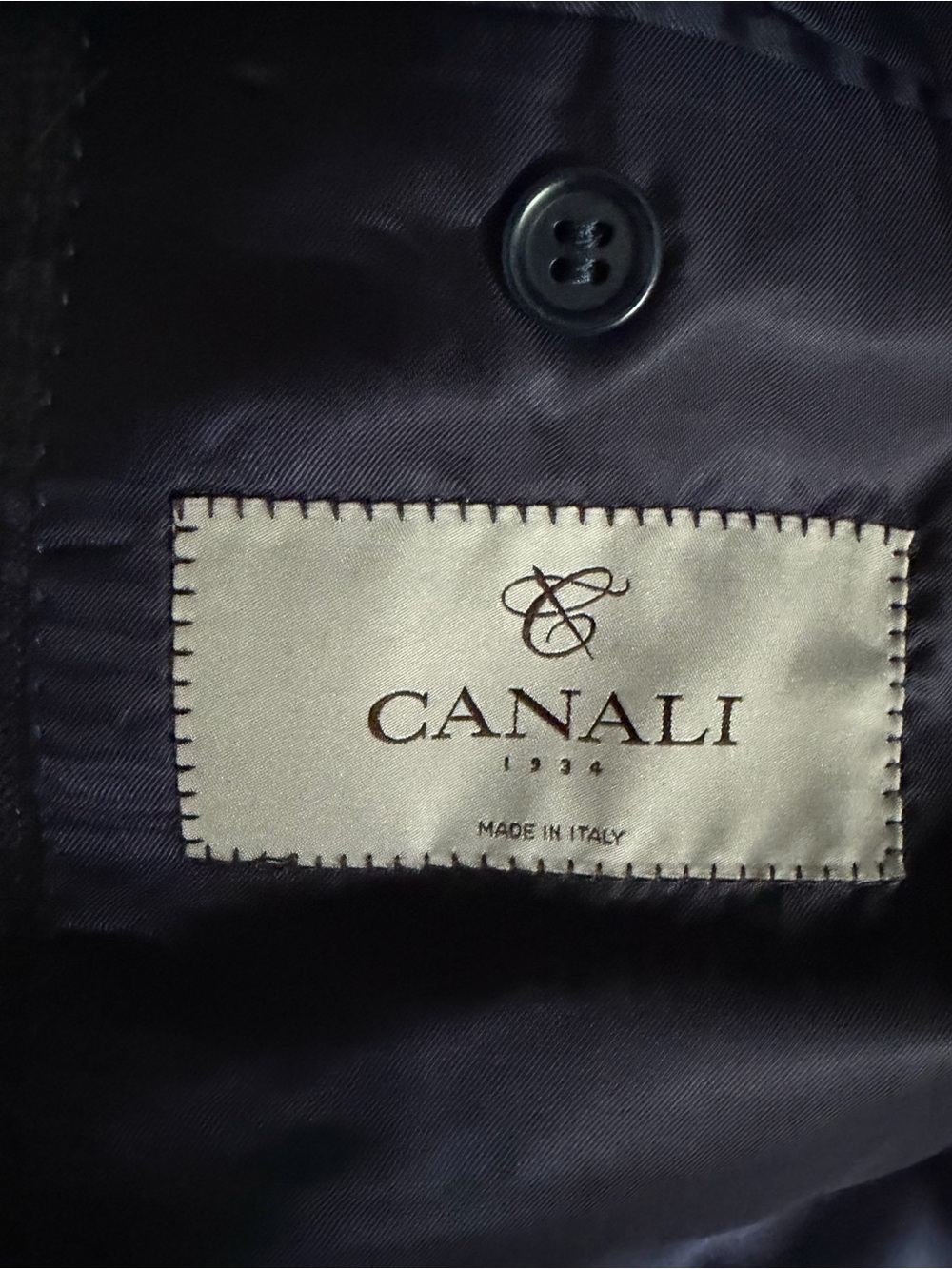 Canali Men’s Dark Navy Pea Coat - Italian Tailoring